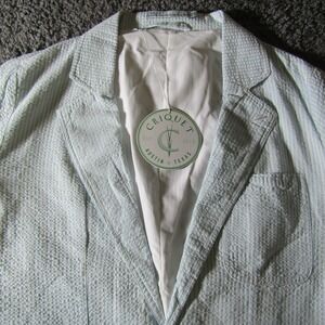Criquet Suit Jacket Mens XL Seersucker‎ Pimm's Cup Blazer Sport Coat Casual